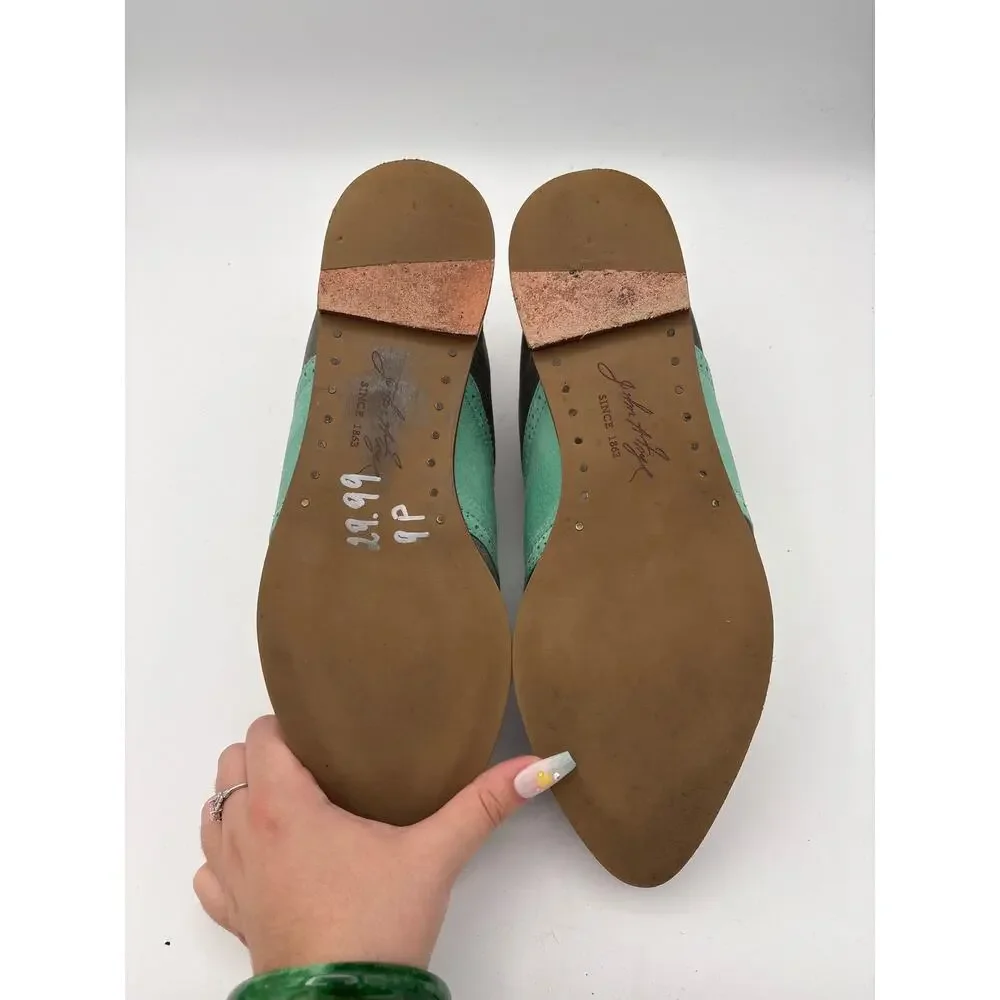 Women’s Frye Size 9 Teal & Stone Gray Leather Dance Shoes